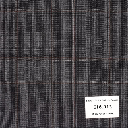 I16.012 Kevinlli V9 - Vải Suit 100% Wool - Xám Caro